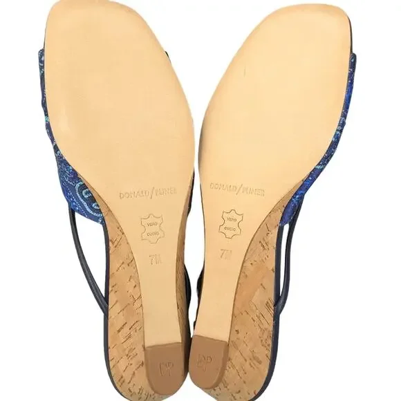 Donald J Pliner Andra Slide Wedge Sandal Classic Coastal - Picture 10 of 12